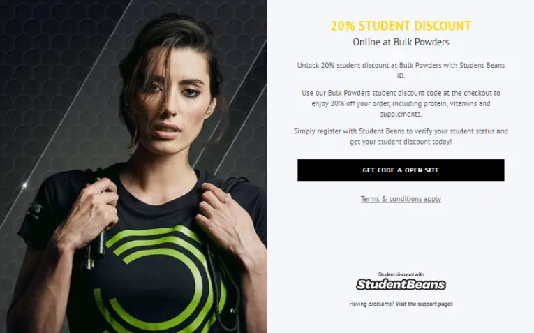 Bulk Powders Student Discount - Student Beans 20% Off