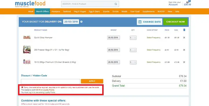 How To Fix An Invalid MuscleFood Discount Code That Isn't Working