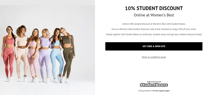 Women's Best Discount Code - Student Discount - Student Beans