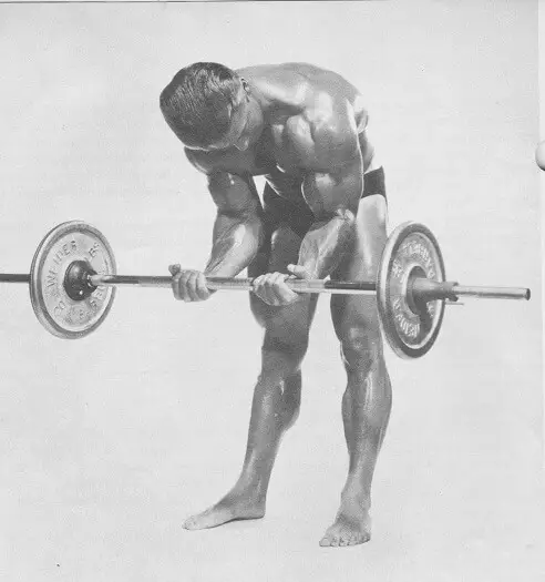 Larry Scott Workout Review - Bent Over Barbell Concentration Curl